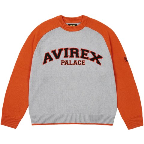 Palace PALACE AVIREX KNIT BURNT ORANGE - $198.00