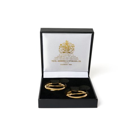 Palace PALACE SCRIPT HOOP EARRINGS GOLD PLATED - Colorway