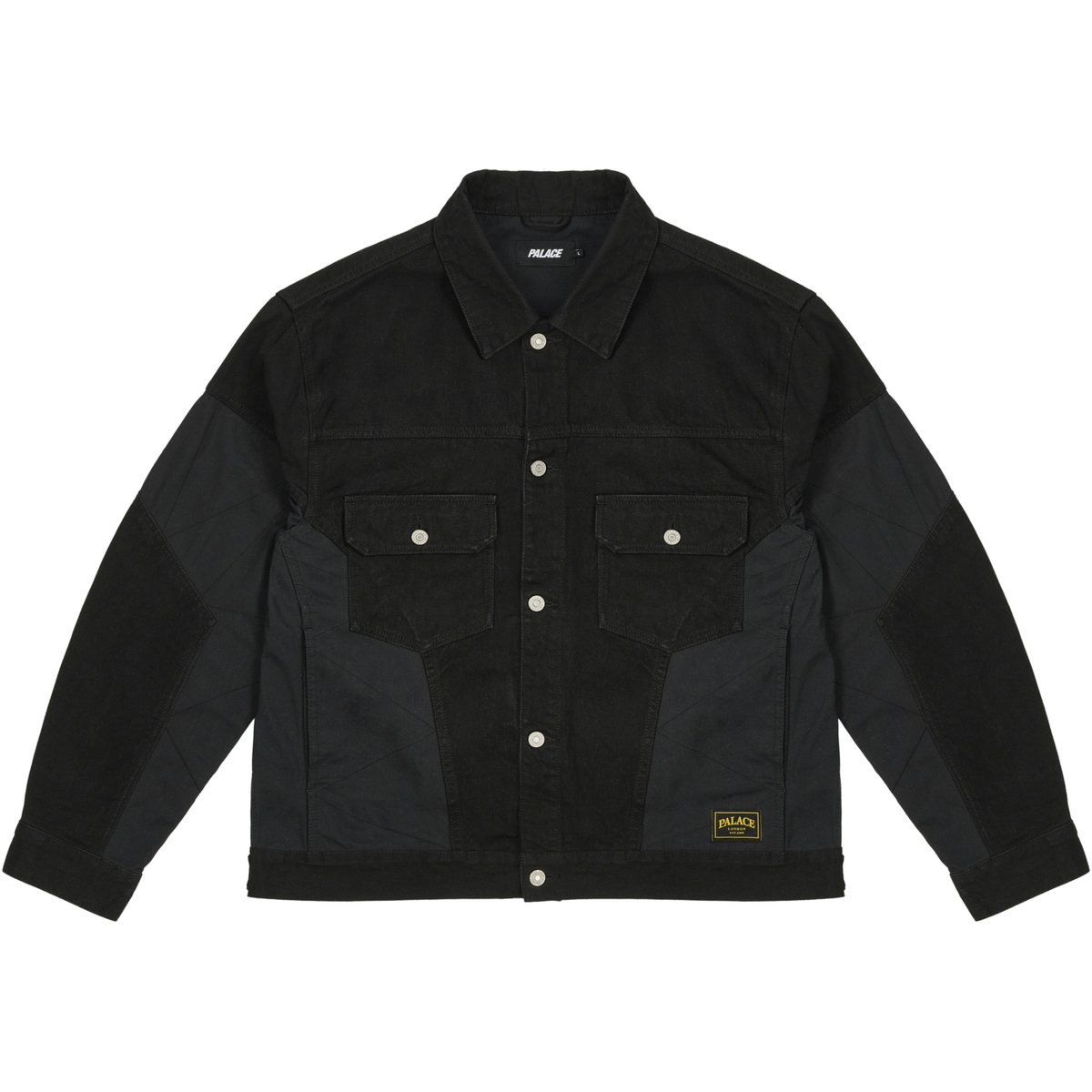 PANEL DENIM JACKET BLACK