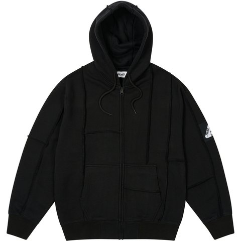 PATCH ME UP ZIP HOOD BLACK