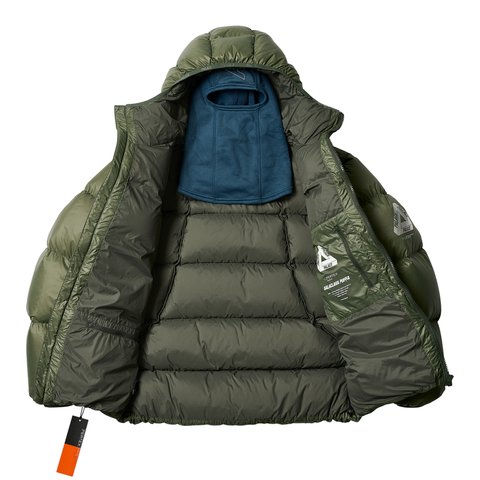 Palace PERTEX OPAQUE BALACLAVA PUFFA GREEN - Colorway
