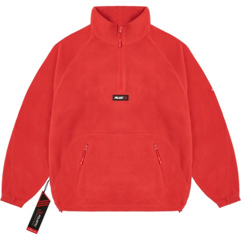 Palace POLARTEC 1/2 ZIP JACKET TOMATO RED - $198.00