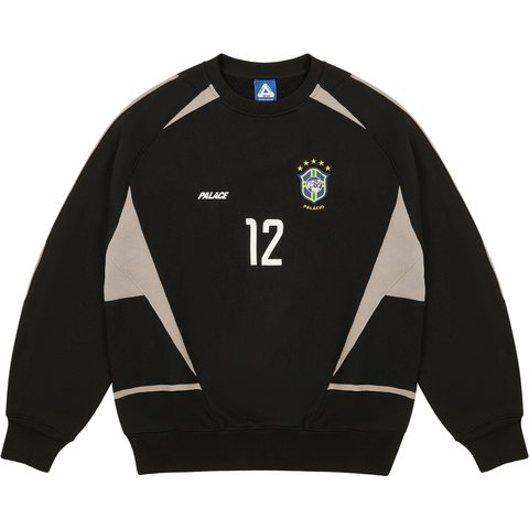 Palace PRO TEAM 02 CREW BLACK - $158.00