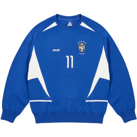 Palace PRO TEAM 02 CREW BLUE - $158.00