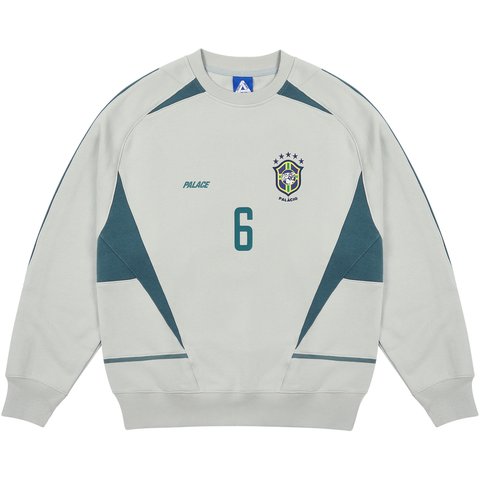 Palace PRO TEAM 02 CREW LIGHT GREY - $158.00