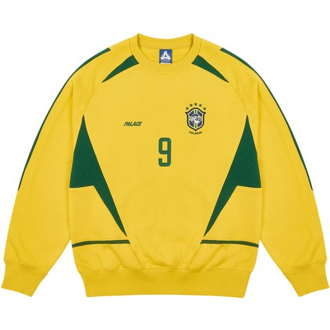 Palace PRO TEAM 02 CREW YELLOW - $158.00