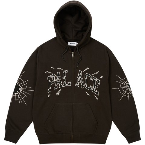 Palace SHATTER ZIP HOOD BLACK - $178.00