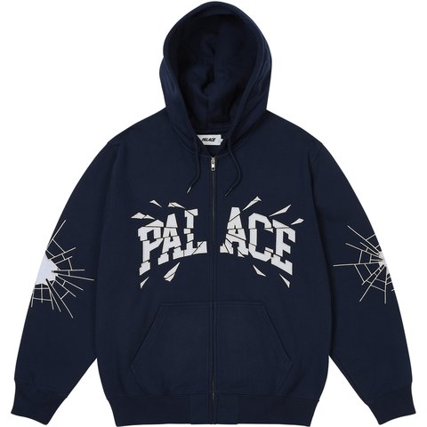 Palace SHATTER ZIP HOOD NAVY - $178.00