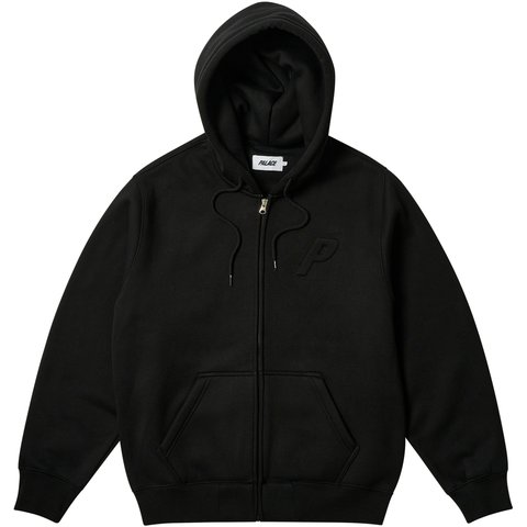 Palace THERMAL EMBOSSED P3 ZIP HOOD BLACK - $208.00