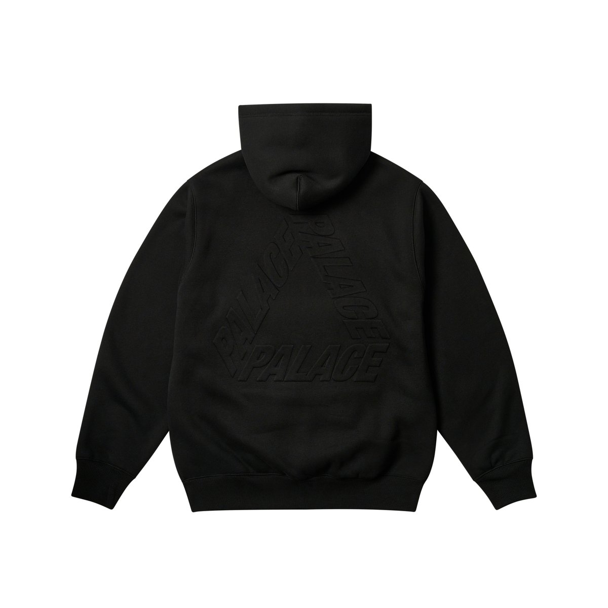 美品 PALACE THERMAL EMBOSSED P3 ZIP HOOD M THERMAL EMBOSSED P3 ZIP HOOD BLACK - Winter 2024 - Palace