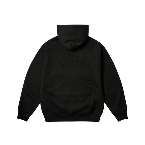 Palace THERMAL EMBOSSED P3 ZIP HOOD BLACK - Colorway