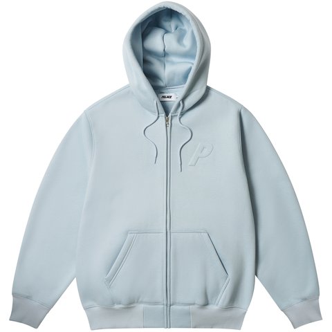 Palace THERMAL EMBOSSED P3 ZIP HOOD FAINT BLUE - $208.00