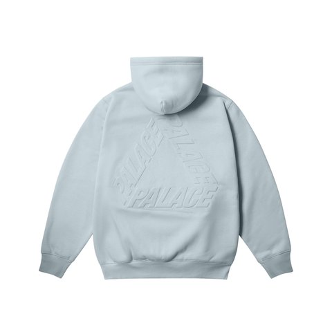 Palace THERMAL EMBOSSED P3 ZIP HOOD FAINT BLUE - Colorway