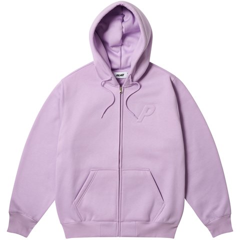 Palace THERMAL EMBOSSED P3 ZIP HOOD PASTEL PURPLE - $208.00