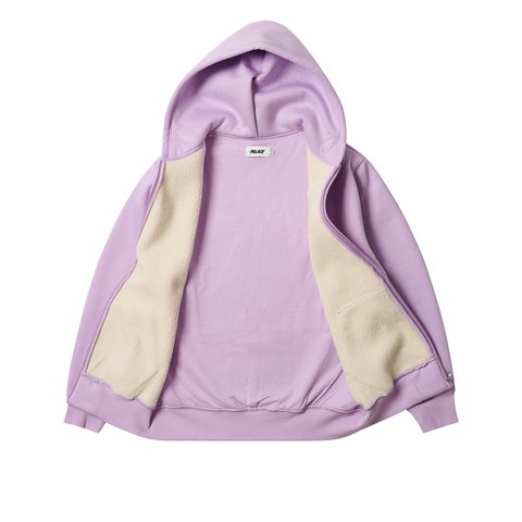 Palace THERMAL EMBOSSED P3 ZIP HOOD PASTEL PURPLE - Colorway