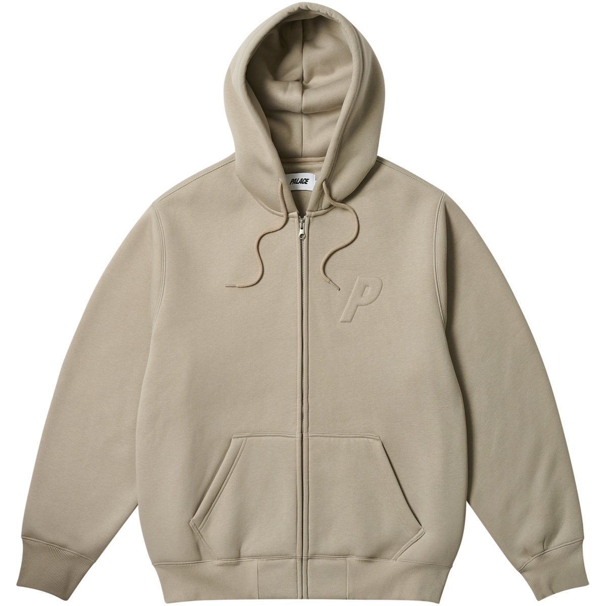 THERMAL EMBOSSED P3 ZIP HOOD STONEY GREY