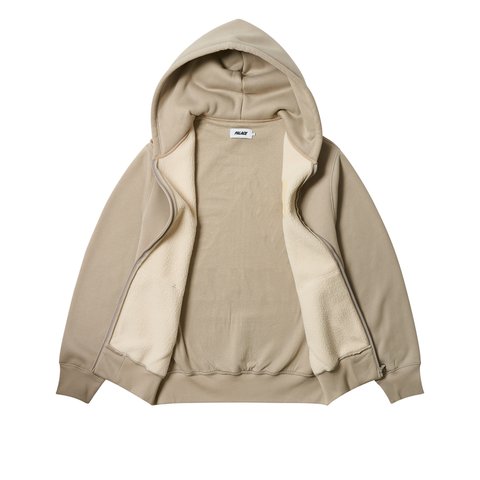 Palace THERMAL EMBOSSED P3 ZIP HOOD STONEY GREY - Colorway