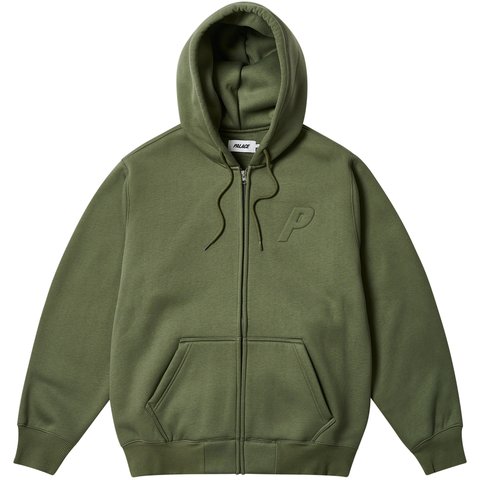Palace THERMAL EMBOSSED P3 ZIP HOOD THE DEEP GREEN - $208.00