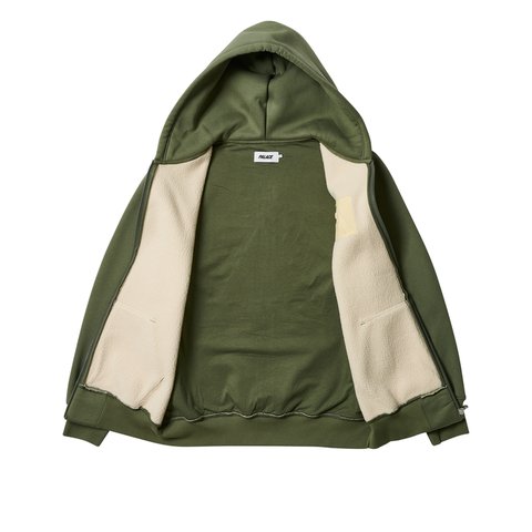 Palace THERMAL EMBOSSED P3 ZIP HOOD THE DEEP GREEN - Colorway
