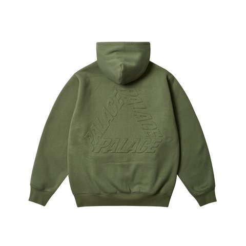 Palace THERMAL EMBOSSED P3 ZIP HOOD THE DEEP GREEN - Colorway