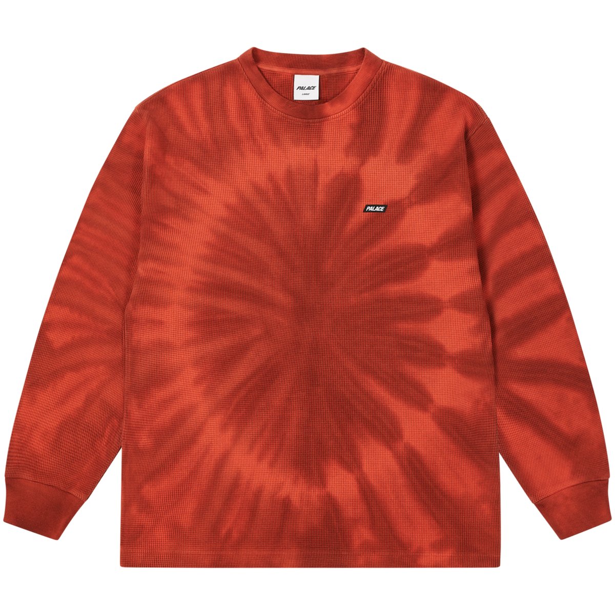 TIE-DYE WAFFLE LONGSLEEVE BURNT ORANGE