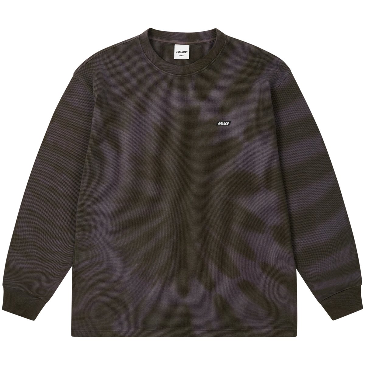 TIE-DYE WAFFLE LONGSLEEVE COAL GREY