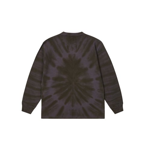 Palace TIE-DYE WAFFLE LONGSLEEVE COAL GREY - Colorway
