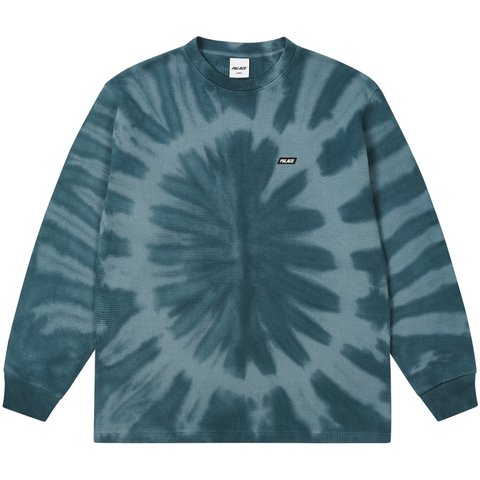 Palace TIE-DYE WAFFLE LONGSLEEVE NAVY - $118.00