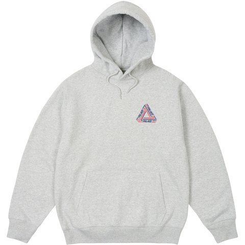 Palace TRI-LINE HOOD GREY MARL - $158.00