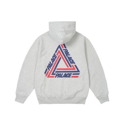 Palace TRI-LINE HOOD GREY MARL - Colorway