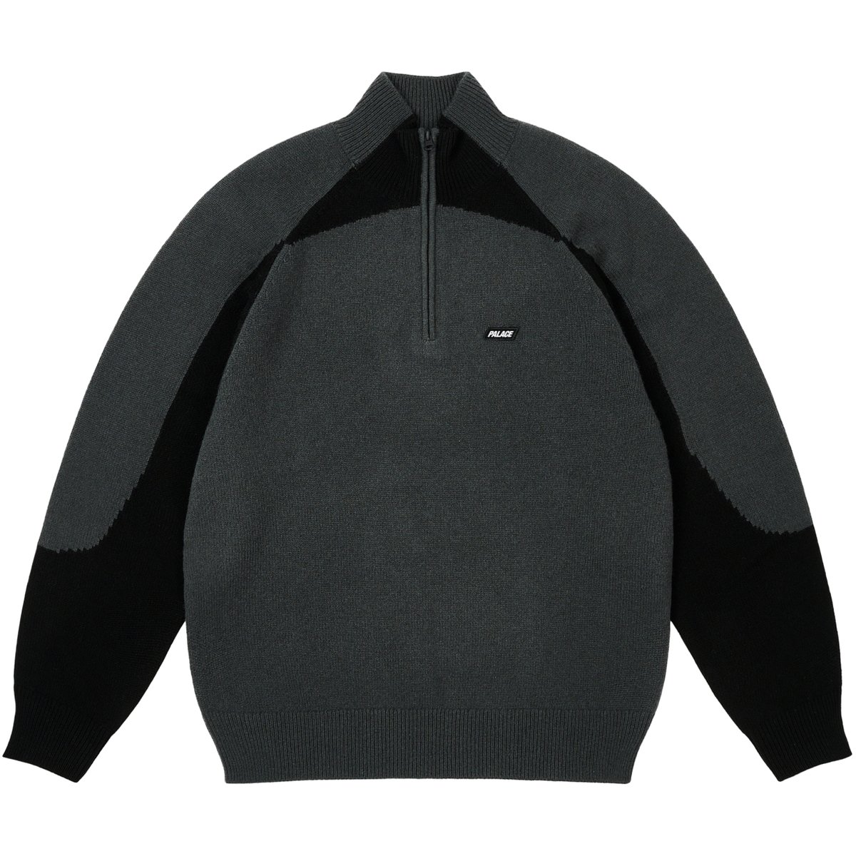 TRIAL 1/4 ZIP KNIT BLACK