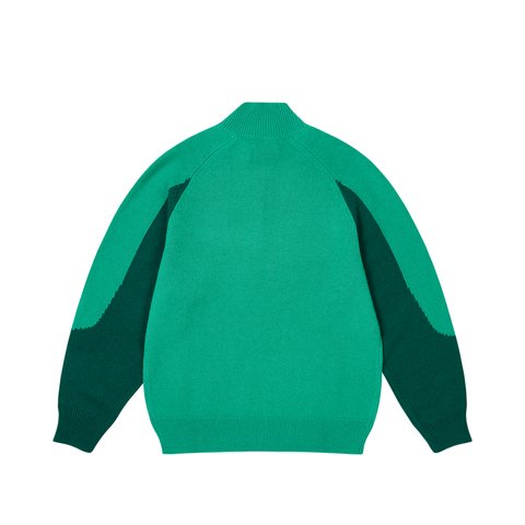 Palace TRIAL 1/4 ZIP KNIT RACEY GREEN - Colorway