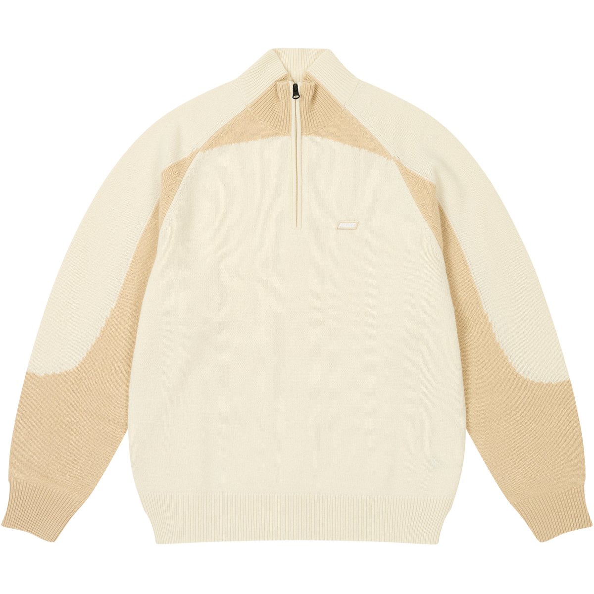TRIAL 1/4 ZIP KNIT SOFT WHITE