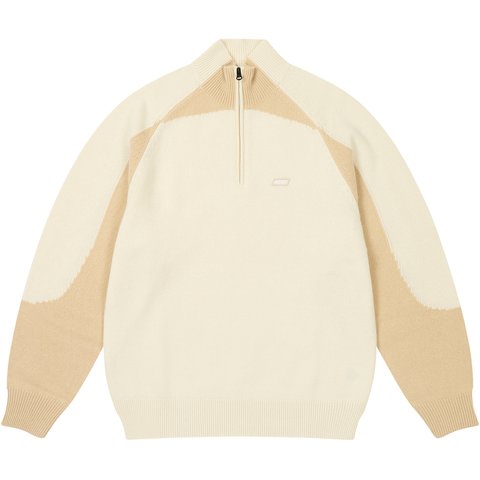 Palace TRIAL 1/4 ZIP KNIT SOFT WHITE - €188.00