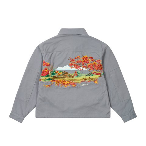 Palace UTILITY FLEECE JACKET GREY - Colorway
