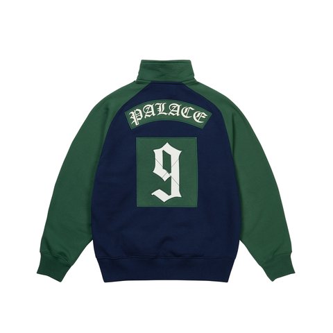 Palace CREST SWEAT NAVY / RACEY GREEN - Colorway