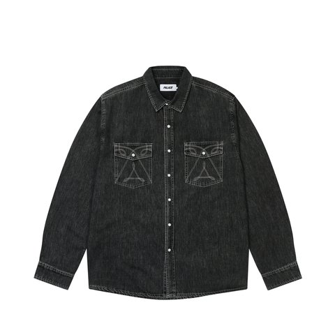 Palace DENIM WESTERN OVER SHIRT BLACK - Colorway