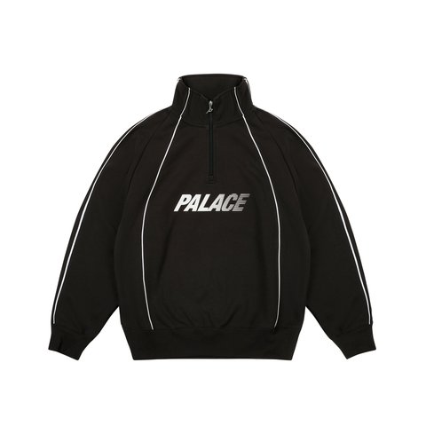 Palace FAST LOGO 1/4 ZIP BLACK - Colorway