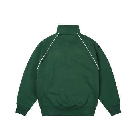 Palace FAST LOGO 1/4 ZIP RACEY GREEN - Colorway