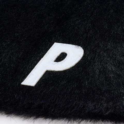 Palace FAUX MOHAIR P NEIN CUFF BEANIE BLACK - Colorway