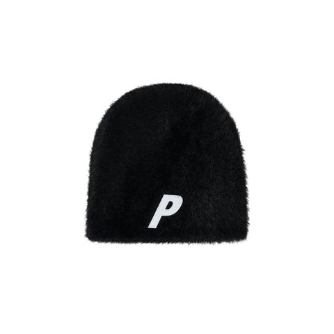Palace FAUX MOHAIR P NEIN CUFF BEANIE BLACK - Colorway
