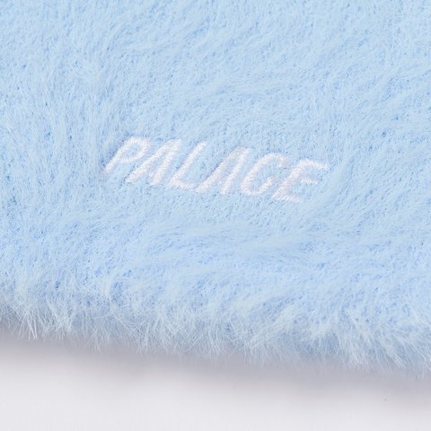 Palace FAUX MOHAIR P NEIN CUFF BEANIE SKYLINE BLUE - Colorway