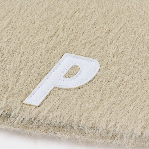 Palace FAUX MOHAIR P NEIN CUFF BEANIE STONEY GREY - Colorway