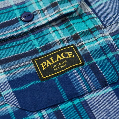 Palace LUMBER YAK PATCH OVERSHIRT BLUE - Colorway