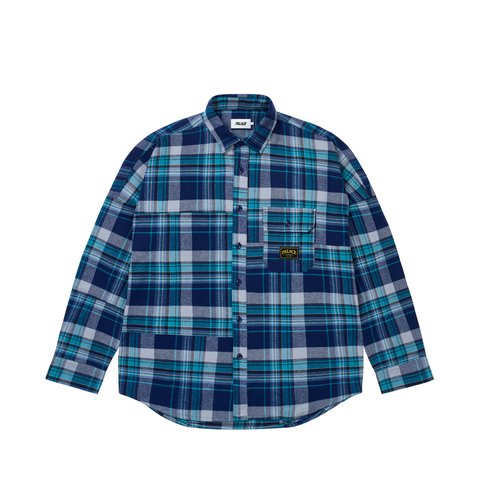 Palace LUMBER YAK PATCH OVERSHIRT BLUE - Colorway