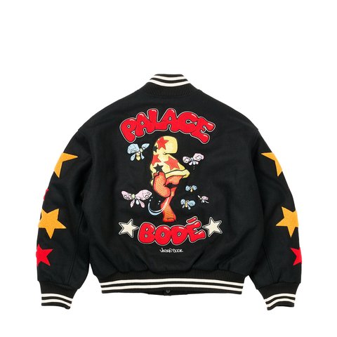 Palace MARK BODĒ VARSITY JACKET BLACK - Colorway