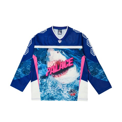 Palace NO BITIN' HOCKEY JERSEY NAVY - Colorway