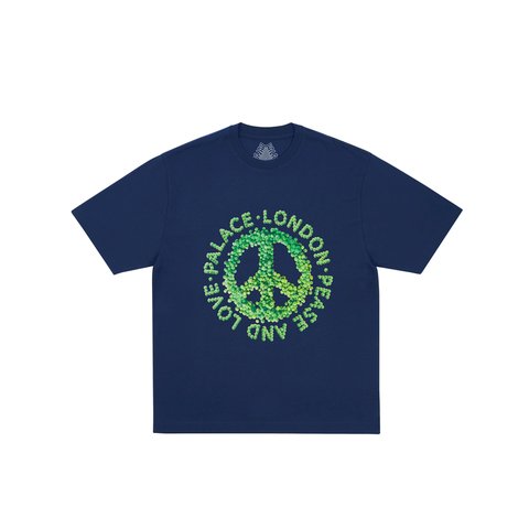 Palace PEASE AND LOVE T-SHIRT NAVY - Colorway