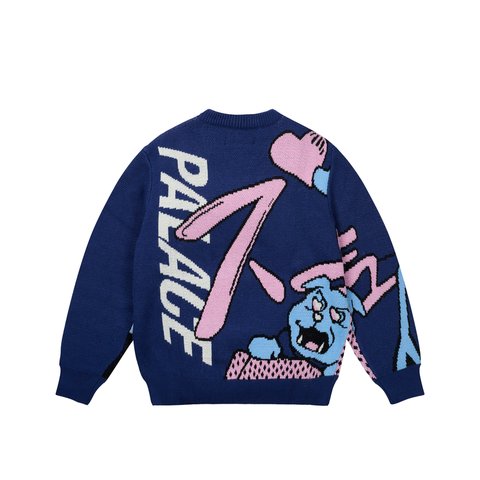Palace REAR VIEW KNIT BLUE - Colorway