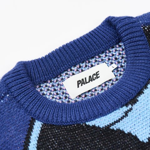 Palace REAR VIEW KNIT BLUE - Colorway
